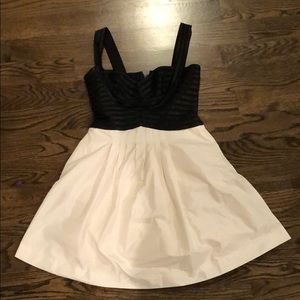 BCBG black and white formal dress